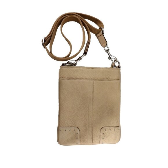 Coach Factory Women's Small Ivory 9760 Swing Pack Purse Pebbled Cross Body Bag - Picture 3 of 8